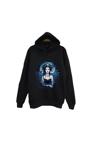 fame-stoned Evanescence - Müzik Grubu Baskılı Unisex %100 Pamuk Kapüşonlu Sweatshirt ürün görseli 1