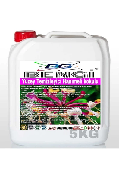 YÜZEY TEMİZLEYİCİ HANIMELİ KOKULU 5KG ürün görseli 1