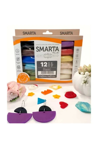 Smarta HAVA İLE KURUYAN MODELLEME SETİ 12Lİ 25G x 12 ürün görseli 1