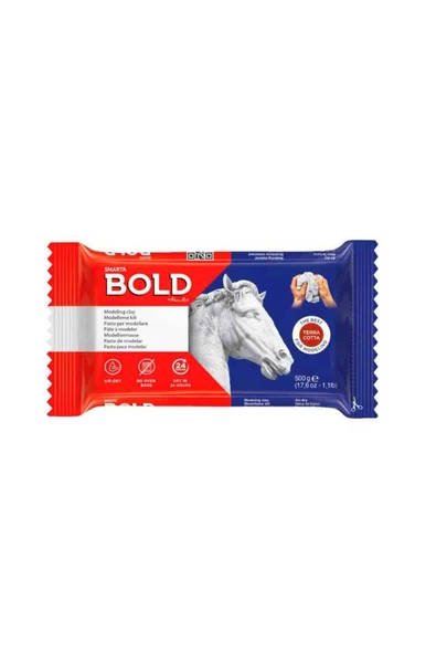 Smarta BOLD MODELLEME KİLİ SERAMİK HAMURU 500 GR KAHVERENGİ TERRA COTTA 30000620 MODELLİNG CLAY ürün görseli 1