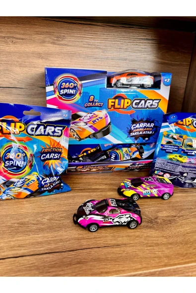 Unibon Flip Cars - Çek Bırak, Çarpınca Hava Takla Atan Araba ürün görseli 1