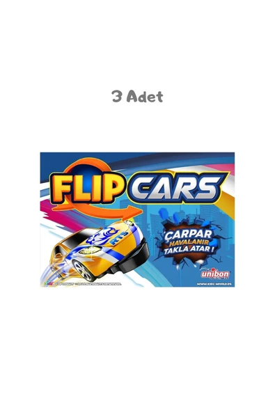 Unibon Kidz World Flip Cars 3 Adet ürün görseli 1