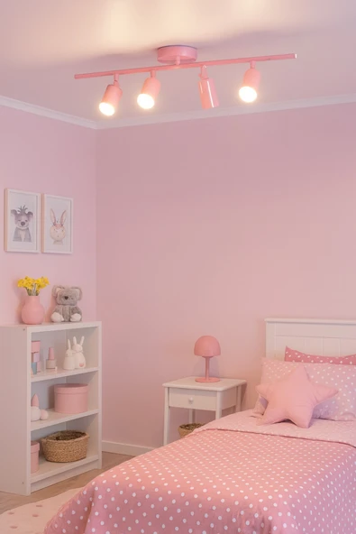 LEGACY Spoti 4'Lü Pembe Renk (GÜN IŞIĞI) Modern Tasarım Salon - Mutfak - Banyo Spot Ledli Sıralı Avize ürün görseli 1