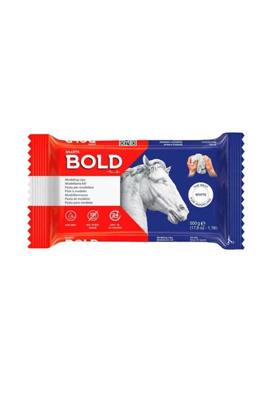 Smarta BOLD MODELLEME KİLİ SERAMİK HAMURU 500 GR BEYAZ WHİTE 30000610 MODELLİNG CLAY ürün görseli 1