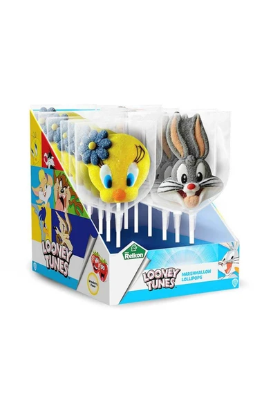 Relkon Lisanslı Looney Tunes Marshmallow Lolipop 45 Gr (12 Adet) ürün görseli 1