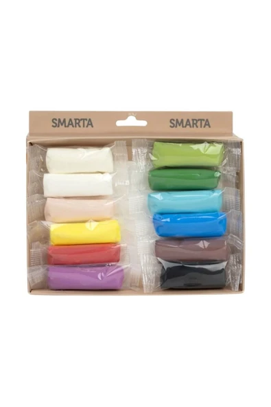 Smarta Polimer Kil Hava ile Kuruyan Modelleme Hamuru Basic Seti 12x25gr - Resim 3