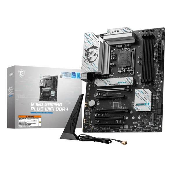 MSI B760 Gaming Plus WiFi DDR4 (5333MHz)OC M.2 HDMI/DP/USB-C PCIe 4.0 1700P ATX Anakart ürün görseli 1