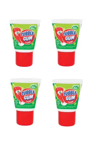 Unibon Lutti Tubble Gum Chery Tüp Sakız Kirazlı Sakız 4 Adet ürün görseli 1
