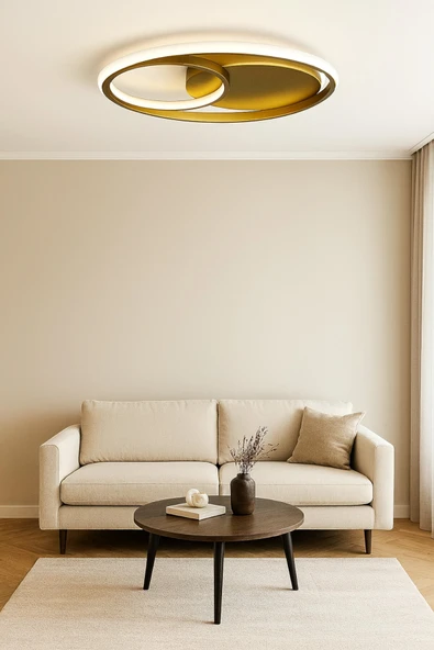 LEGACY Okka Eskitme Renk Modern Tasarım Yemek Masası Üstü - Mutfak - Salon Beyaz Led 2 Li Avize ürün görseli 1
