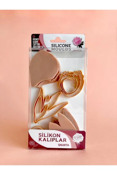 Smarta Silikon Kalıp / Flowers : Peony & Leave / Çiçekler : Şakayık & Yaprak ürün görseli 1