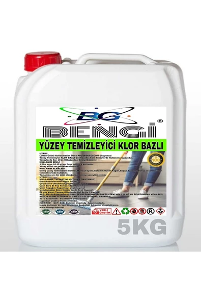 BENGİ KİMYA YÜZEY TEMİZLEYİCİ   KLOR BAZLI 5 KG ürün görseli 1