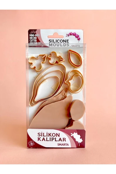 Smarta Silikon Kalıp / Flowers : Orchid & Leave / Çiçekler :Orkide & yaprak ürün görseli 1