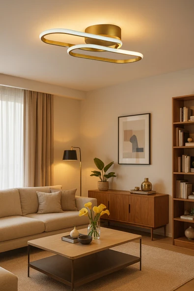LEGACY Zzez Eskitme Renk Modern Tasarım Beyaz Ledli Cafe - Mutfak - Salon 2 Li Led Avize ürün görseli 1