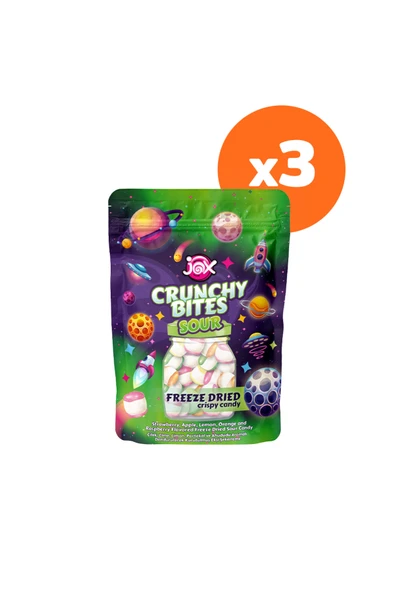 JOX Crunchy Bites Sour (Ekşi) 3 Paket ürün görseli 1