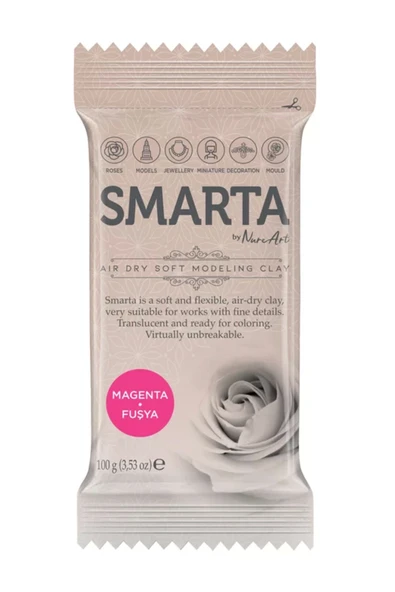 Smarta Hava Ile Kuruyan Modelleme Hamuru 23 Pembe 100gr ürün görseli 1