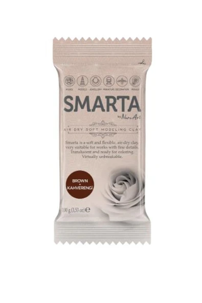 Smarta Havayla Kuruyan Modelleme Hamuru Kahverengi 100 gr ürün görseli 1