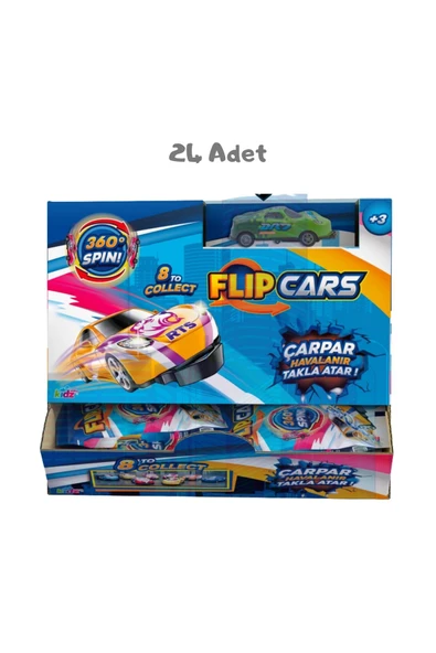 Unibon Kidz World Flip Cars - 24 Adet ürün görseli 1