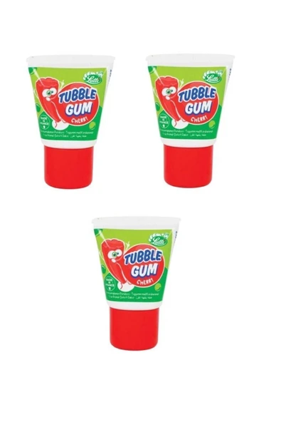 Unibon Lutti Tubble Gum Chery Tüp Sakız Kirazlı Sakız 3 Adet ürün görseli 1