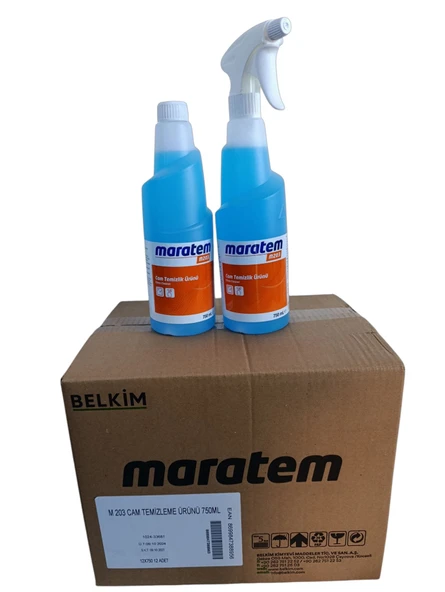 MARATEM M 203 CAM TEMİZLEME ÜRÜNÜ 12X750 ML ürün görseli 1