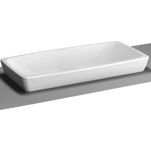 VitrA Metropole 5669B403-0016 Dikdörtgen Çanak Lavabo, VitrA Clean, 80 cm, Beyaz ürün görseli 1