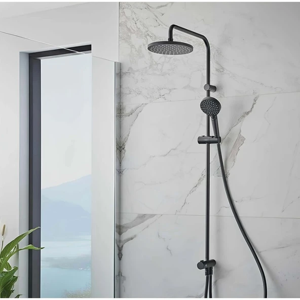 Hansgrohe Vernis Blend 200 Reno Duş Kolonu Ecosmart Satin Siyah 26099670 ürün görseli 1