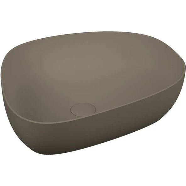 VitrA Outline 5991B450-0016 Asimetrik Lavabo, 56 Cm, Mat Vizon ürün görseli 1
