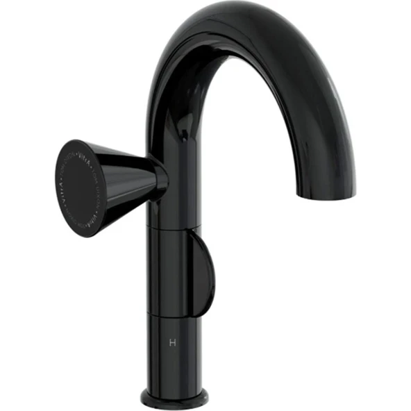 Artema Vitra Liquid A4275539 Sol Kumandalı Lavabo Bataryası, Parlak Siyah ürün görseli 1