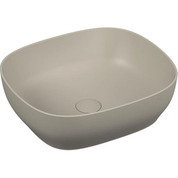 VitrA Outline 48 cm Mat Bej Kare Lavabo 5994B420-0016 ürün görseli 1
