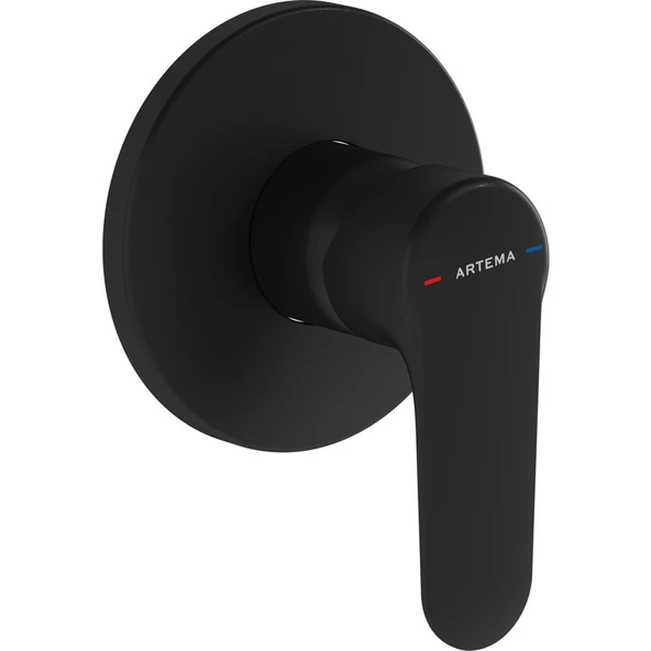 VitrA Root A4272836 Round Ankastre Duş Bataryası, Sıva Üstü Grubu, Mat Siyah ürün görseli 1