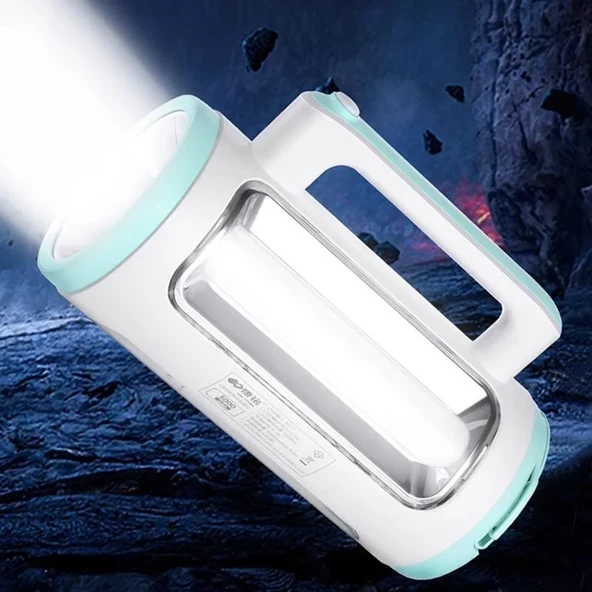 6691 Ultra Güçlü Uzun Menzilli 5W+COB LED Şarlı El Feneri Projektör ürün görseli 1