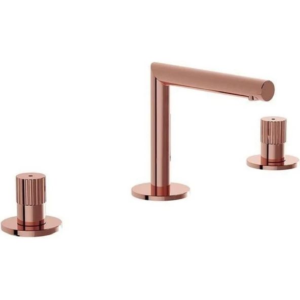 VitrA Origin Üç Delikli Soft Bakır Lavabo Bataryası A4258329 ürün görseli 1