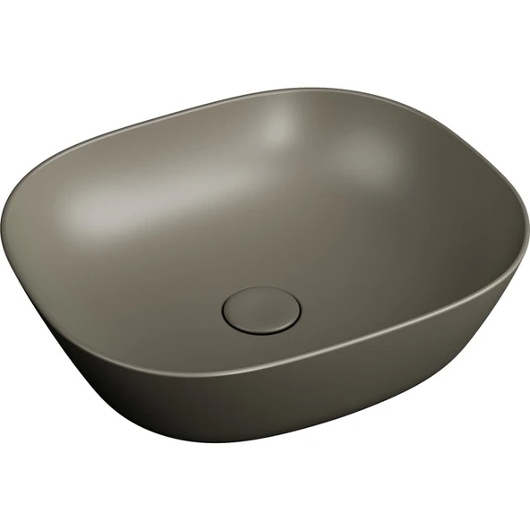 VitrA Plural 7810B450-0016 Kare Alçak Çanak Lavabo VitrA Clean 45 cm Mat Vizon ürün görseli 1