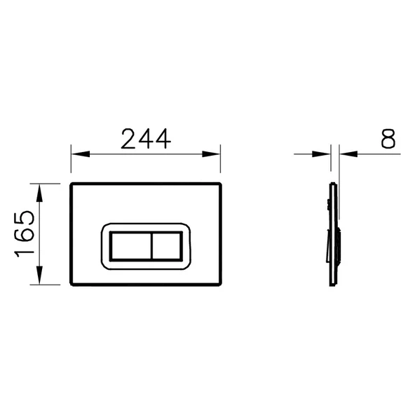 VitrA Loop R 740-0686 Kumanda Paneli, Mat Krom - Resim 4