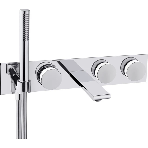 VitrA Memoria A4285357 Ankastre Banyo Bataryası, Sıva Üstü Grubu, Krom ürün görseli 1