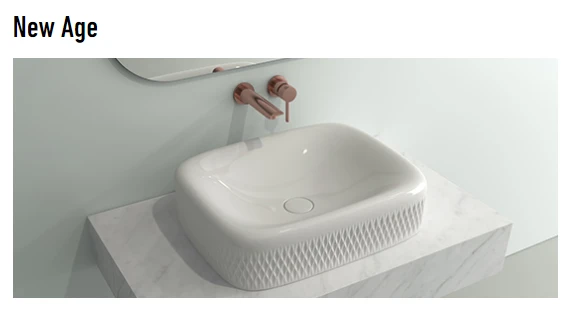 Bocchi New Age Tezgah Üstü Lavabo 55 cm Parlak Beyaz 1411-001-0125 ürün görseli 1