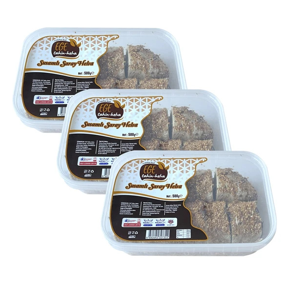 EGE HELVA Susamlı Saray Helva 500 gr x 3 Adet ürün görseli 1