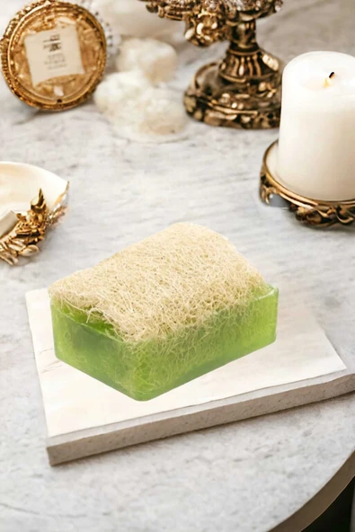 %100 El Yapımı Doğal Kabak Lifli Avokado Sabun 120 Gr ürün görseli 1
