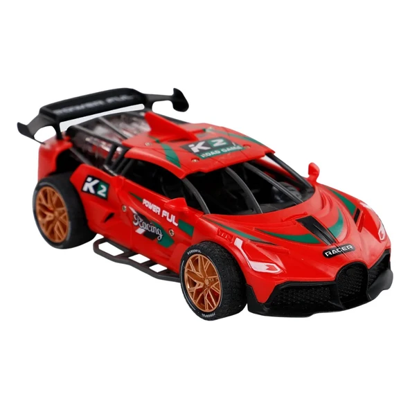 Sürtmeli Sesli Işıklı Spor Arabalar 18 cm - Kırmızı ürün görseli 1