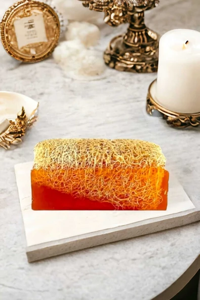 %100 El Yapımı Doğal Kabak Lifli Ballı Sabun 120 Gr ürün görseli 1