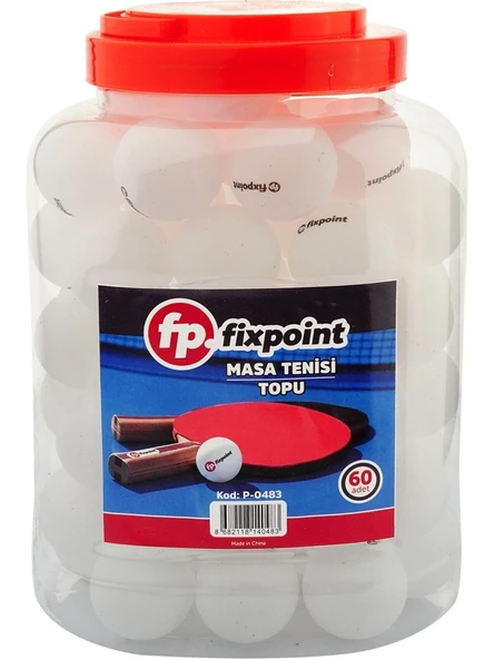 Fixpoint Tranier Masa Tenisi Pinpon Topu Beyaz 60 Adet ürün görseli 1