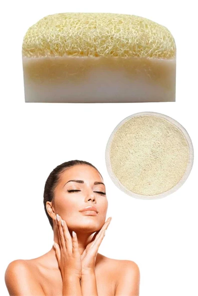 2li Doğal Beyazlatıcı Kabak Lifli Eşek Sütü Sabun Peeling Bakım Sıkılaştırma Akne Temizleme Yüz Pedi ürün görseli 1