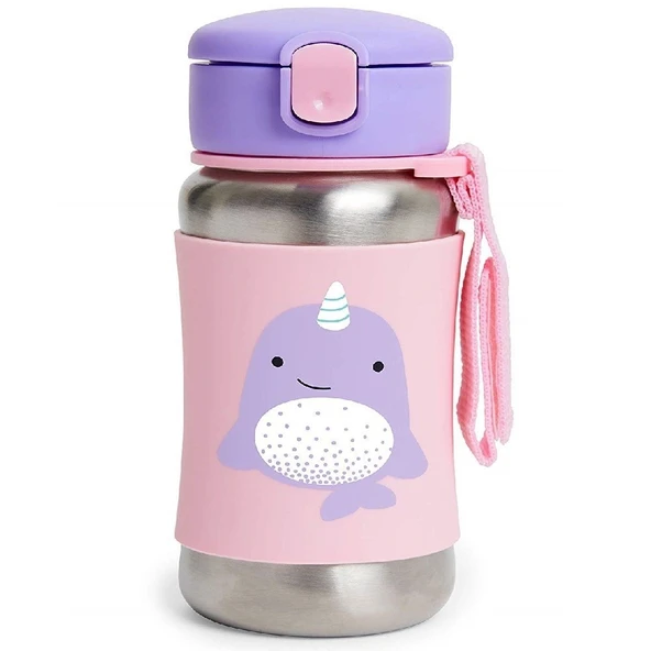 Skip Hop Zoo Pipetli Paslanmaz Çelik Suluk 350 ml Narwhal ürün görseli 1