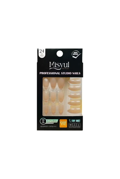 Misyul Takma Tırnak Tak Ve Çık, Sticker Yapıştırıcı, Portakal Çubuğu, Törpü Set ürün görseli 1