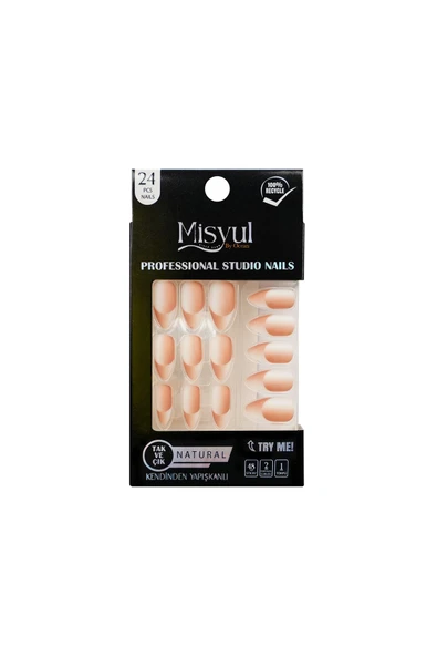 Misyul Takma Tırnak Tak Ve Çık, Sticker Yapıştırıcı, Portakal Çubuğu, Törpü Set ürün görseli 1
