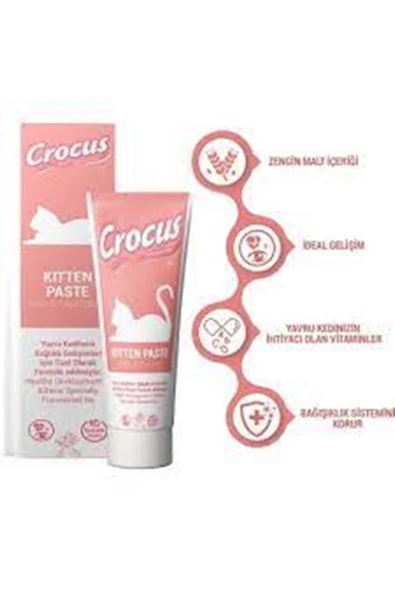 Crocus Kedi Kitten Malt Macunu 100 Gram SKT: 12/2025 ürün görseli 1