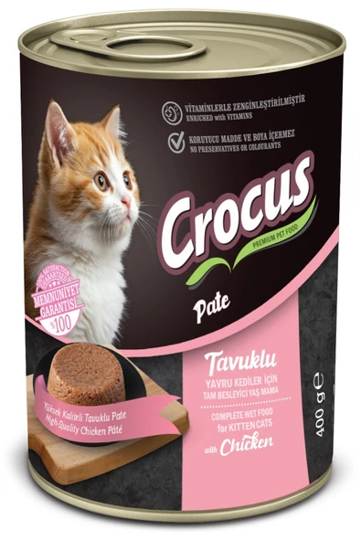 Crocus HN-SHOP Yavru Kedi Tavuklu Pate Yaş Mama 400g ürün görseli 1