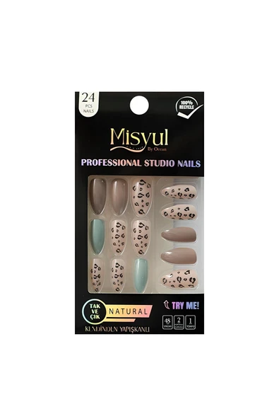 Misyul Takma Tırnak Tak Ve Çık, Sticker Yapıştırıcı Portakal Çubuğu Törpü Set ürün görseli 1