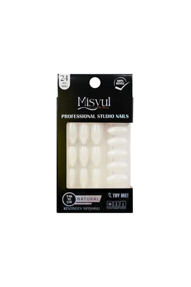Misyul Takma Tırnak Tak Ve Çık, Sticker Yapıştırıcı, Portakal Çubuğu, Törpü Set ürün görseli 1