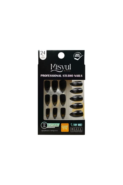 Misyul Takma Tırnak Tak Ve Çık, Sticker Yapıştırıcı, Portakal Çubuğu, Törpü Set ürün görseli 1
