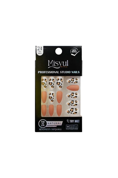 Misyul Takma Tırnak Tak Ve Çık, Sticker Yapıştırıcı, Portakal Çubuğu, Törpü Set ürün görseli 1